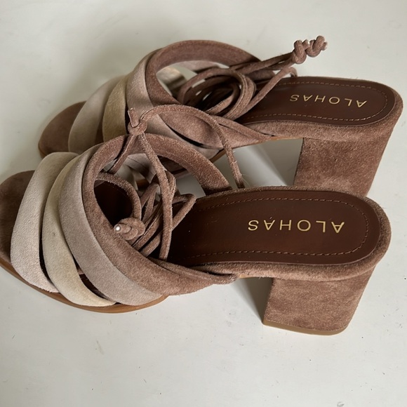Alohas suede heeled sandals Letizia size 36 - Picture 1 of 5